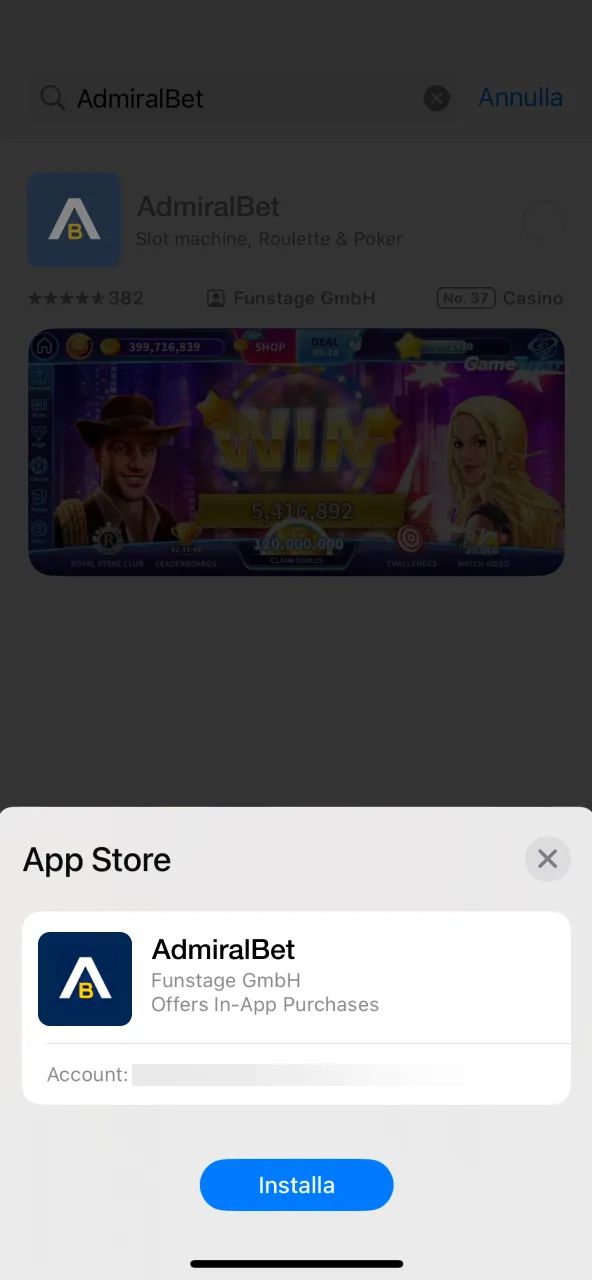 Get AdmiralBet on iOS without additional configurations.