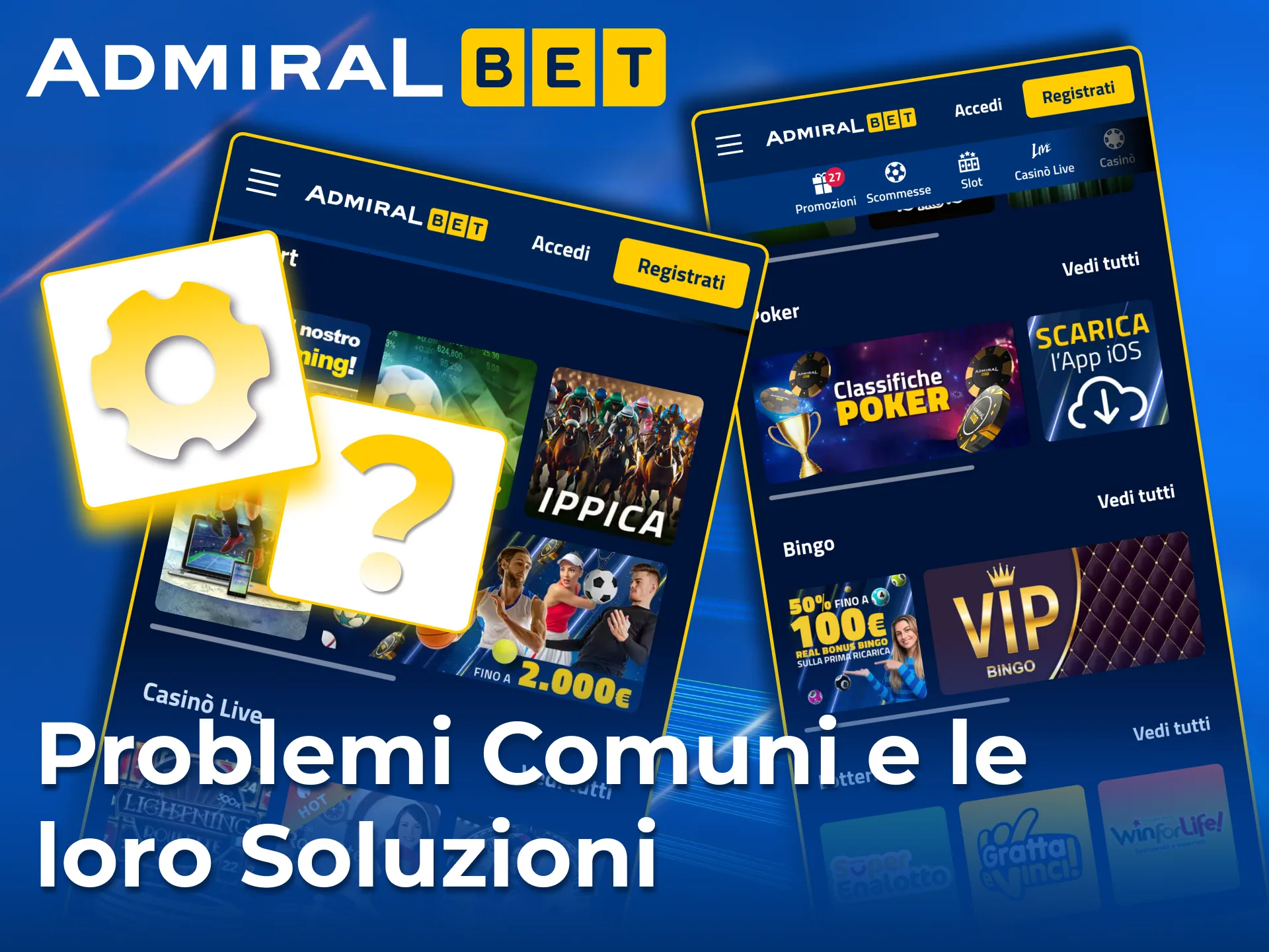 AdmiralBet offre assistenza per errori e pagamenti non riusciti.
