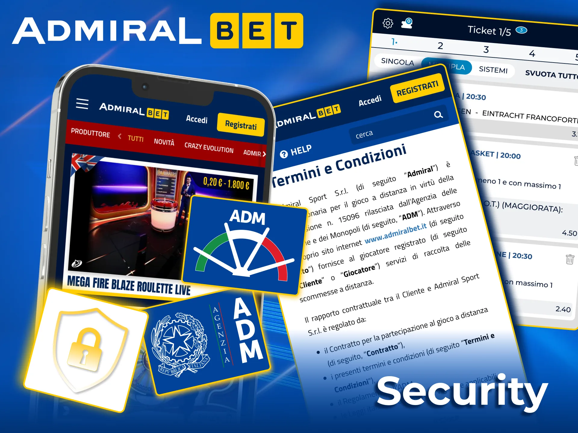 Play safely with AdmiralBet and ADM certification.