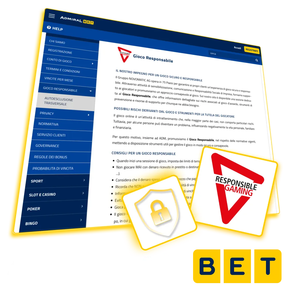 Secure gaming information available at Admiralbet.