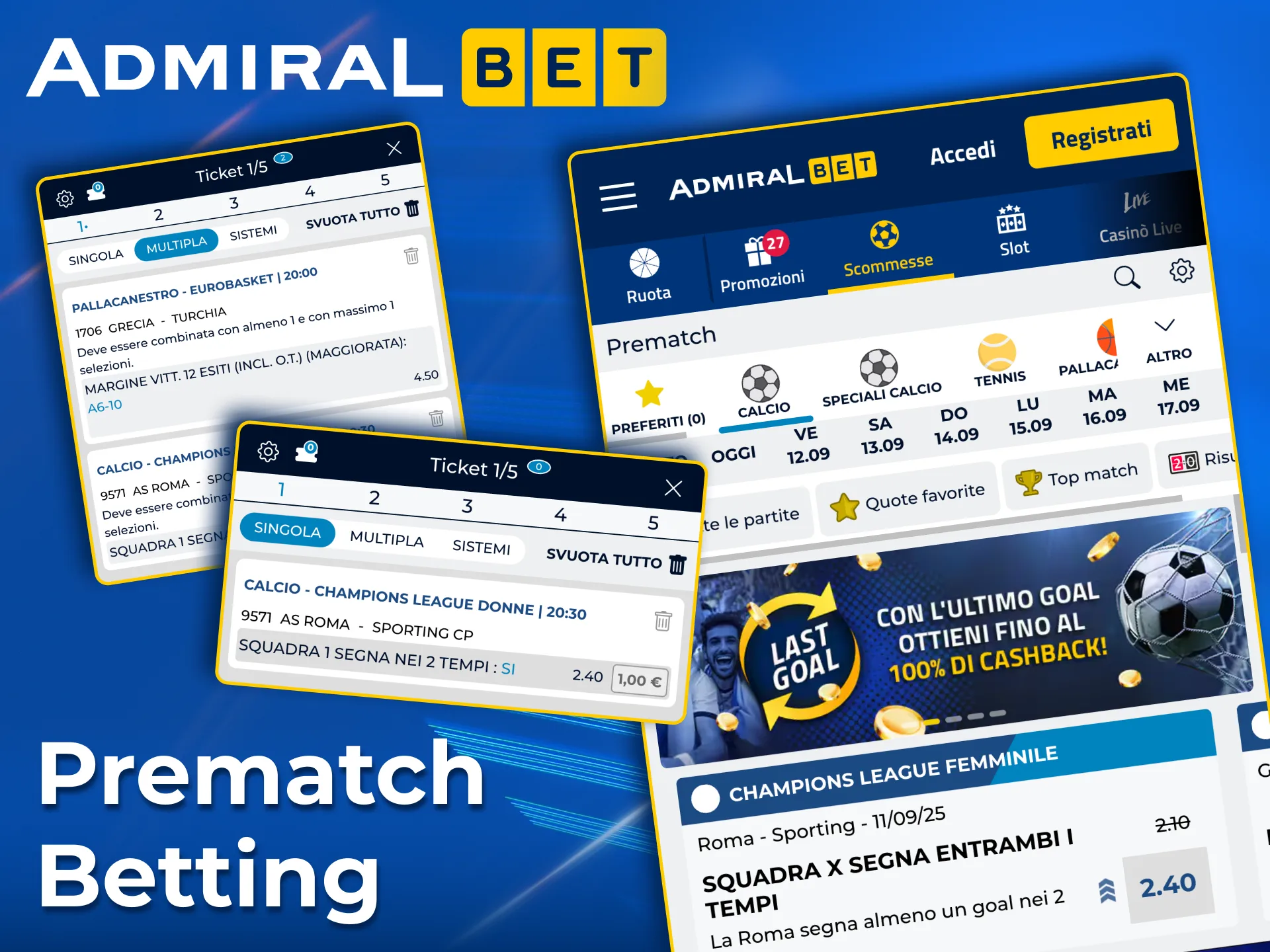Prematch bets AdmiralBet with analysis and strategy.