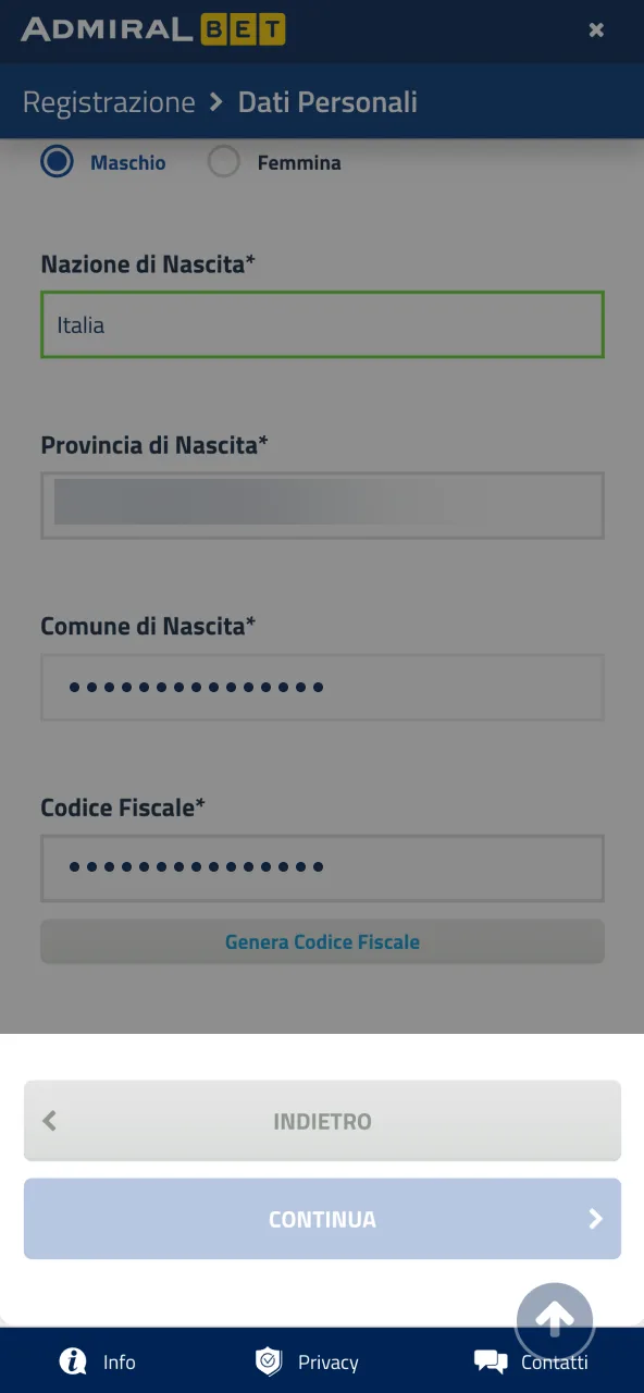 Check the details, confirm by email and play at AdmiralBet.