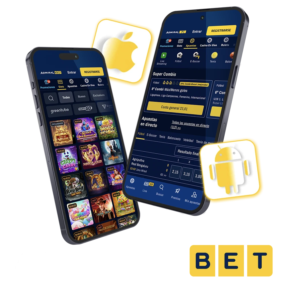 Descarga la app de AdmiralBet y juega desde tu móvil.
