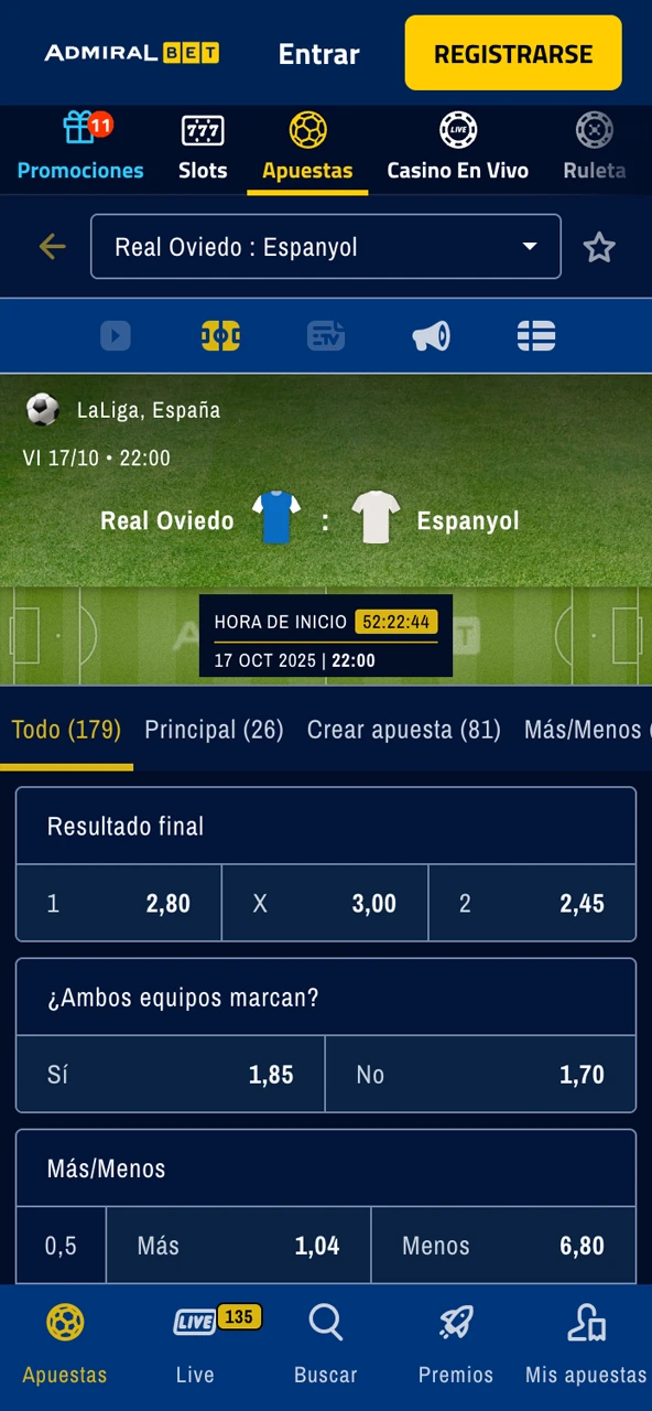 Escoge el tipo de apuesta que más te interesa.