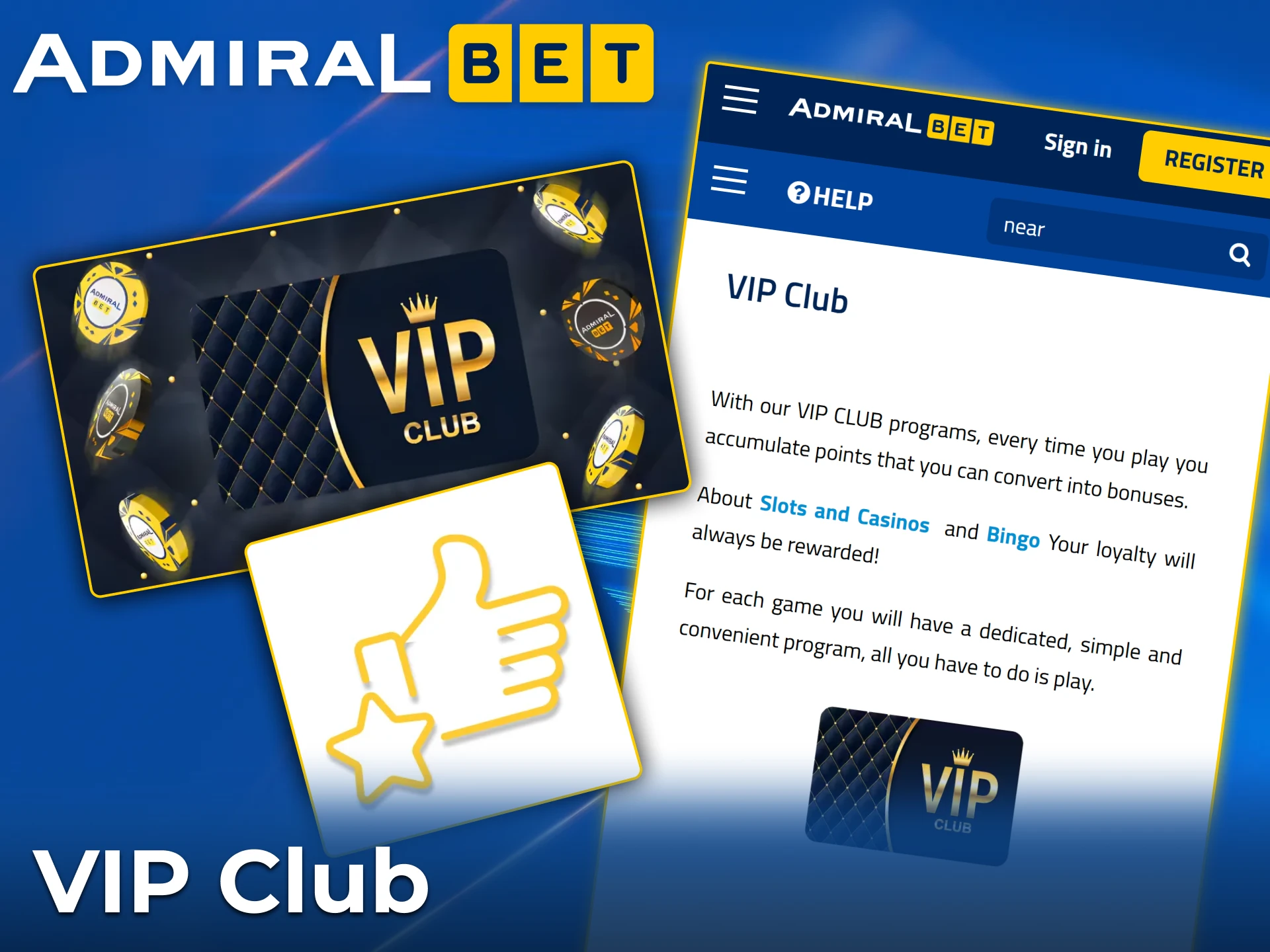 Exclusive VIP member benefits at AdmiralBet.