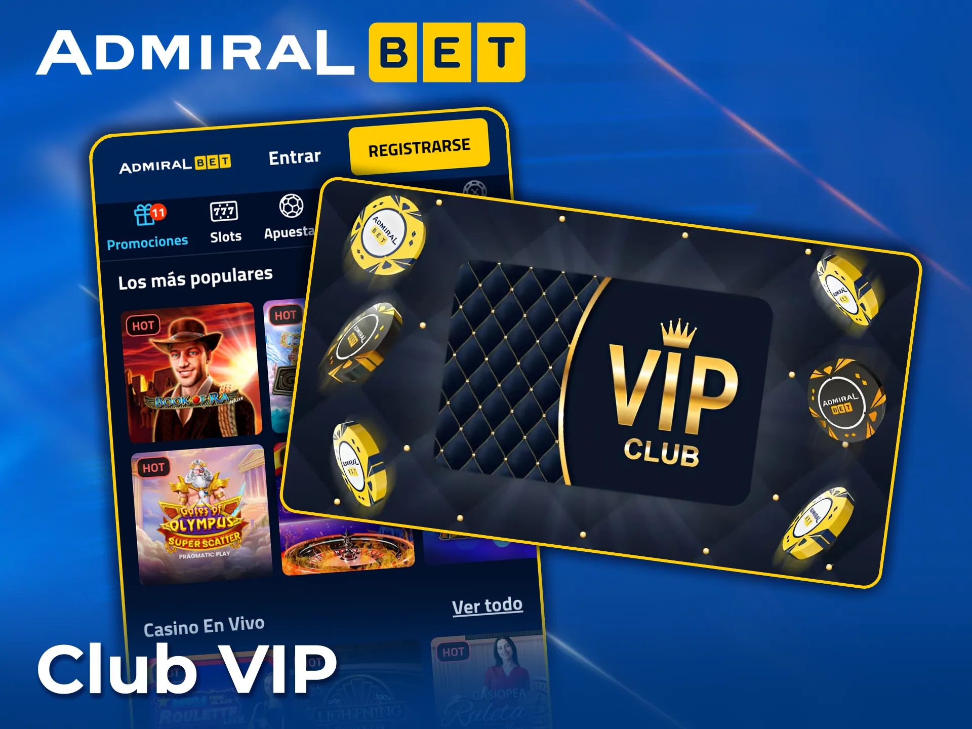 Únete al Club VIP de AdmiralBet y recibe beneficios exclusivos.
