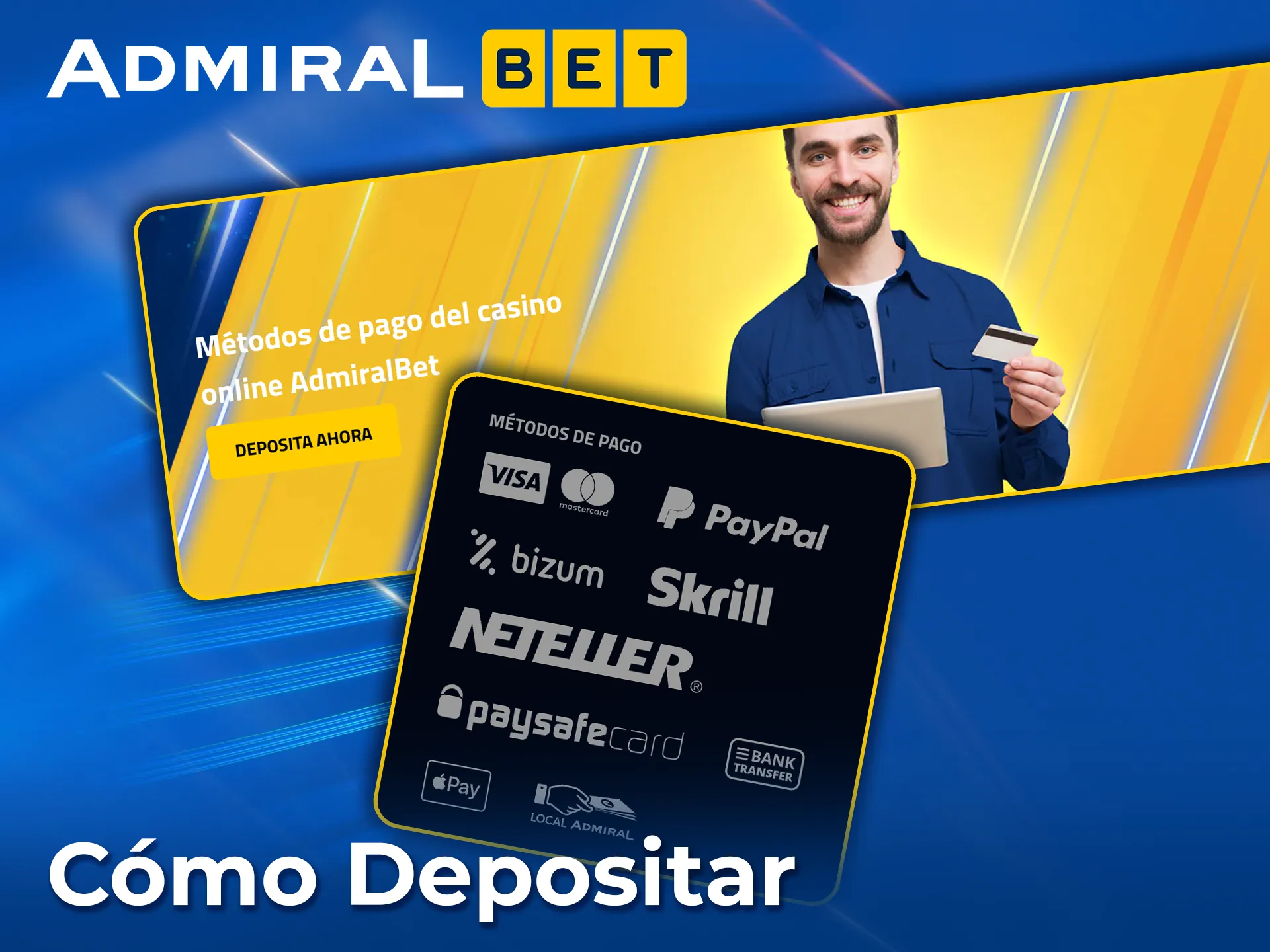 Deposita fácilmente en AdmiralBet desde España.
