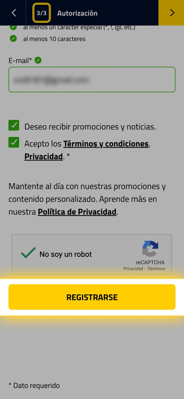 Activa tu cuenta en AdmiralBet y haz tu primer depósito.