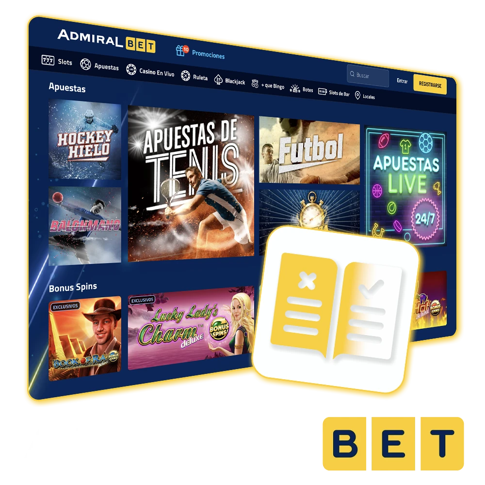 Lee las normas antes de jugar en AdmiralBet.