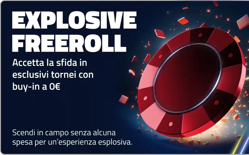 At the AdmiralBet online casino you can find the Explosive Freeroll Tournaments poker tournament.