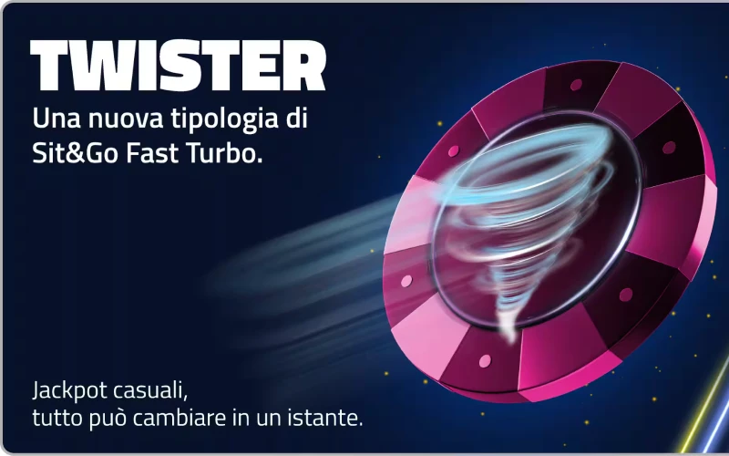 Join the Twister Sit&Go Fast Turbo poker tournament at AdmiralBet online casino.