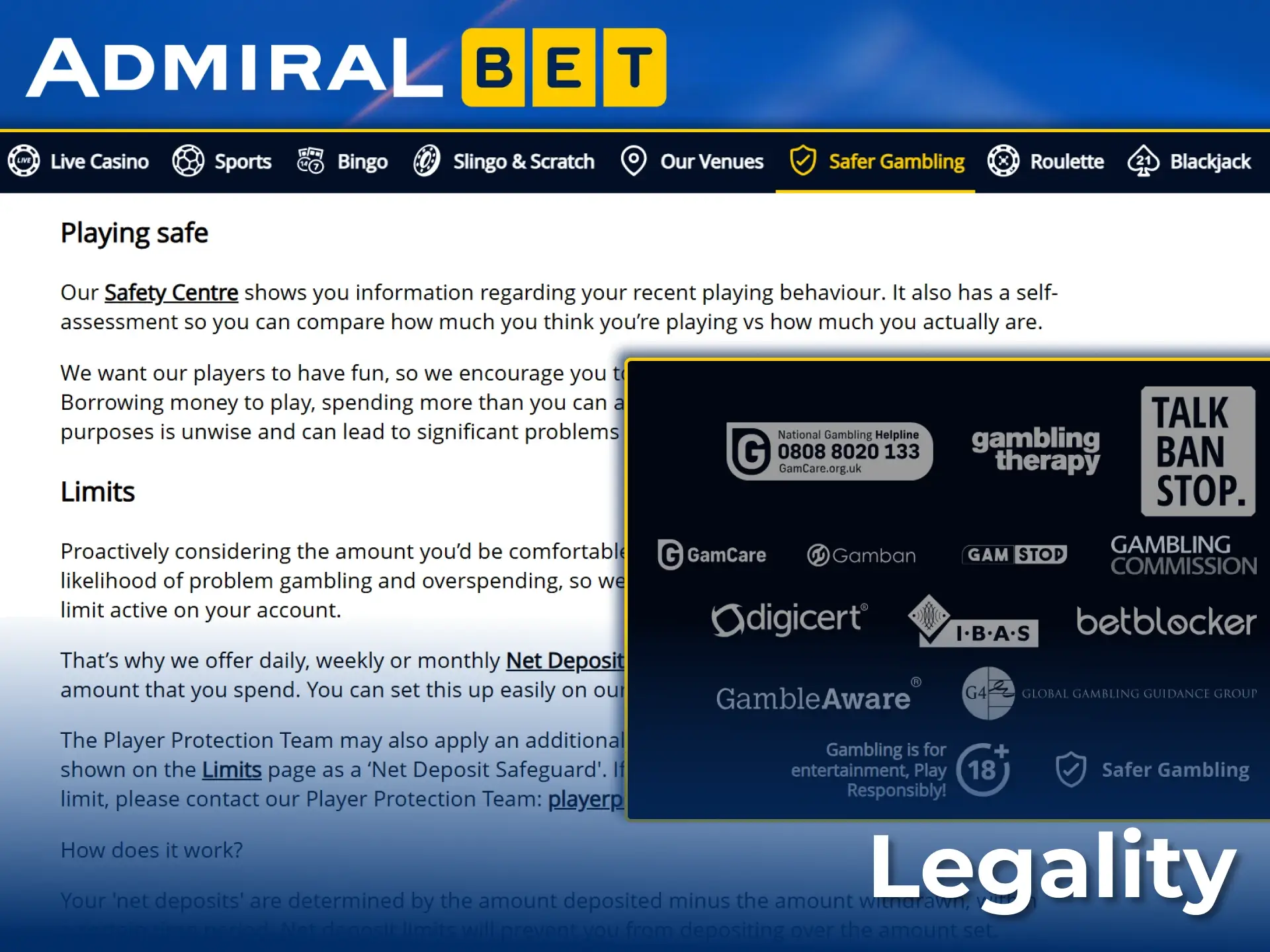 Bet legally and safely with AdmiralBet.